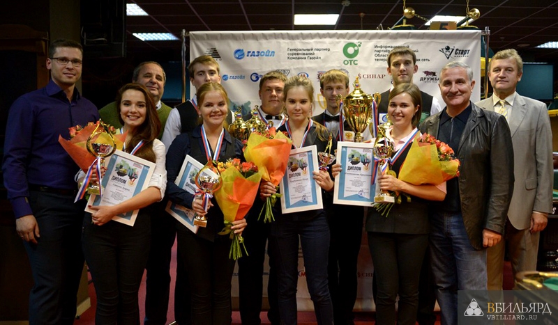 Победители и призеры второго кубка губернатора НСО по бильярду, сентябрь 2015