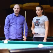Чечулин Илья и Голяк Мария, командный бильярдный турнир 1 июня 2013 в БК Алмаз