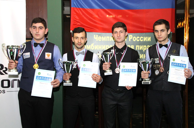 Победитель и призеры чемпионата России 2017 в Сочи по бильярдному спорту